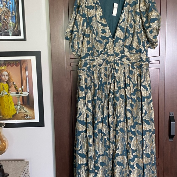 Anthropologie Katerina Button Front Midi Dress.  NWT Plus Size US 26 - Picture 6 of 13